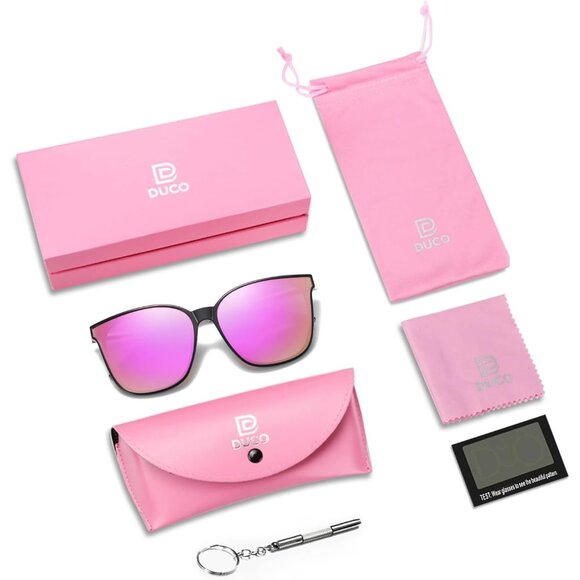 Women's Retro Round Sunglasses Vintage Polarized Shades Lightweight UV400 - Picture 5 of 5